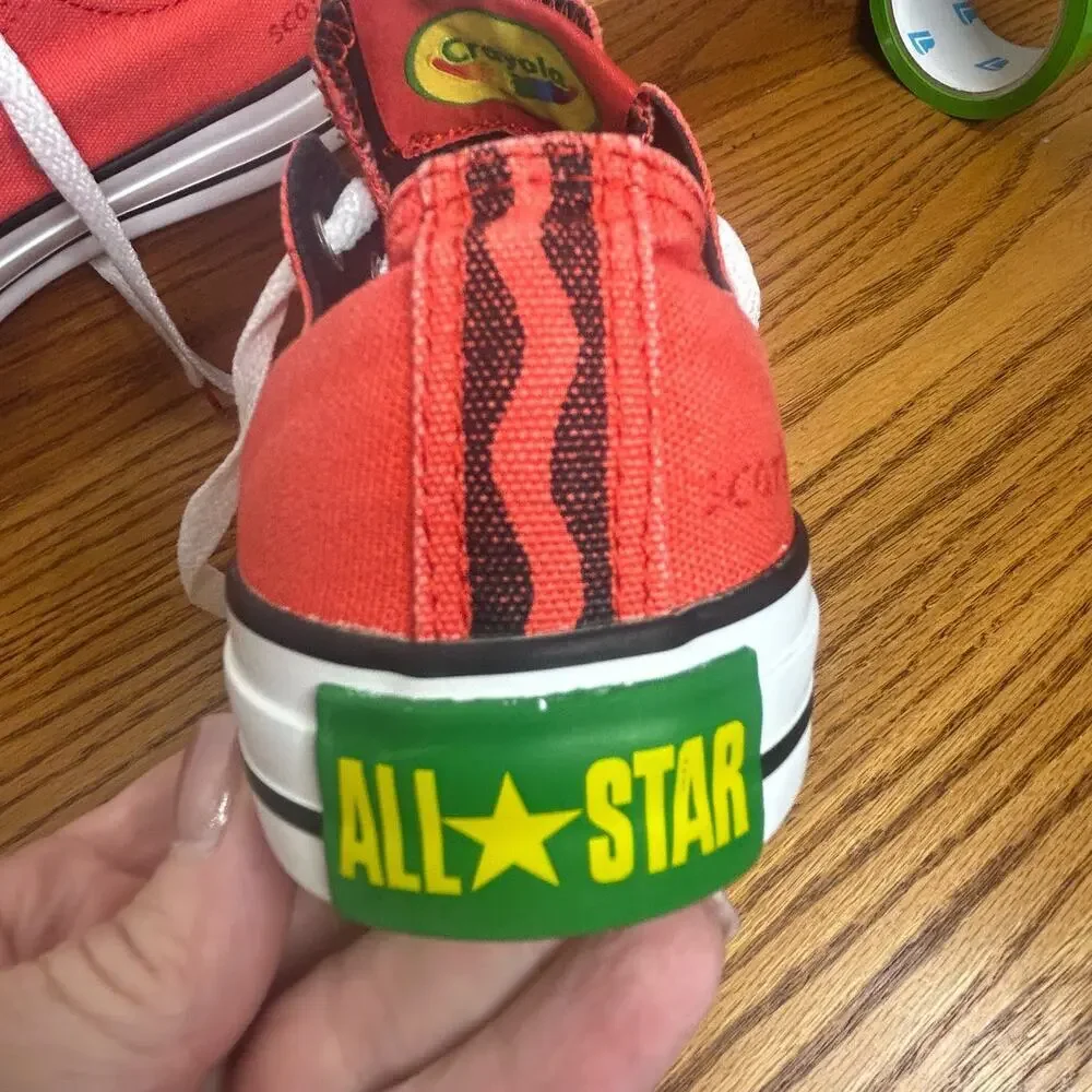 Converse All Star Crayola Scarlet Youth Size 5 Red